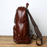 Vintage Leather Backpack Mens, Handmade Laptop Bag, Mens Full Grain Leather Rucksack, Man Backpack, College Bag