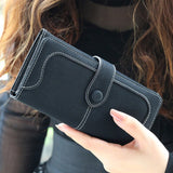 Vegan Leather Wallet, Long Handmade Wallet, Faux Matt Leather Womens Clutch Wallet, Vegan Purse
