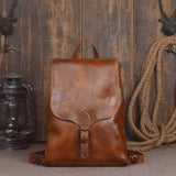Bruges Vintage Leather Backpack Unisex, Vegetable Tanned Leather
